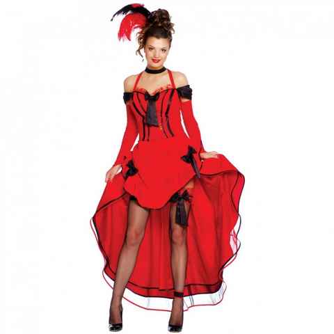 Fiestas Guirca Kostüm Rotes Can Can Cowgirl Kleid für Damen