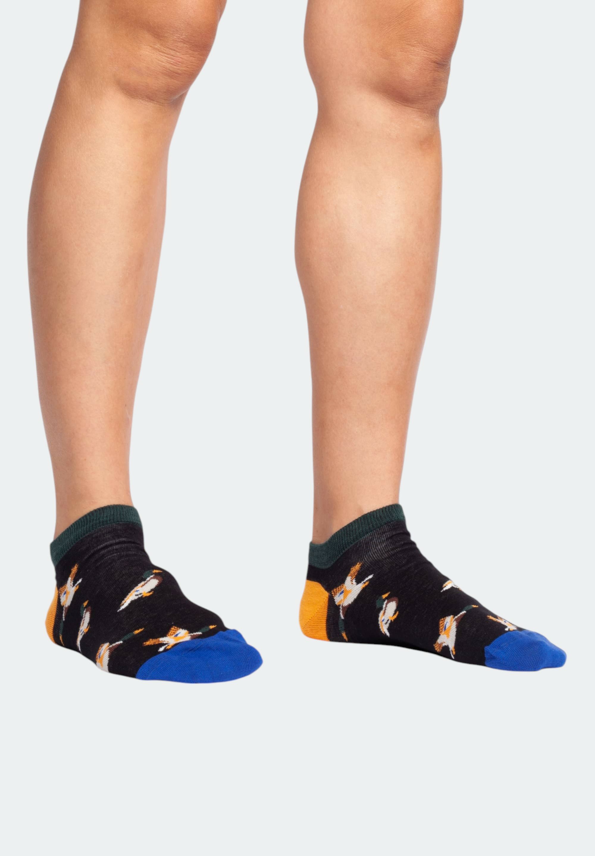 DillySocks Sneakersocken Short Duck Geometrics Aus Baumwolle & recyceltem Polyamid