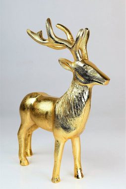 ARTRA Dekofigur Hirschfigur "Rudolph" (1 St), in Gold, Tischdeko, Gastgeschenke