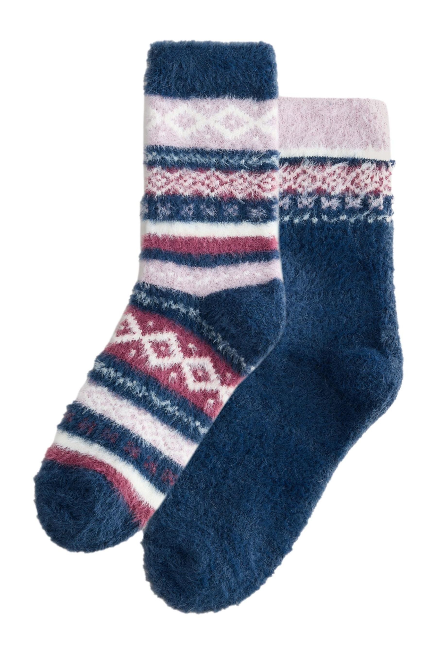Next Kuschelsocken Sehr flauschige Kuschelsöckchen, 2er-Pack (2-Paar)