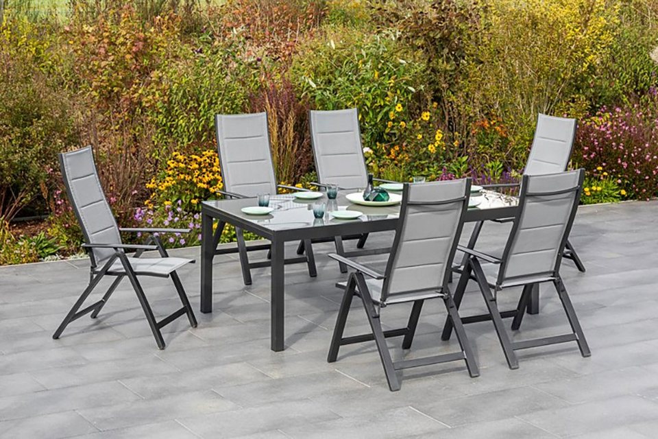 Merxx Gartenmobelset Florenz 7 Tlg 6 Klappsessel Mit Ausziehbarem Tisch Online Kaufen Otto Gartenmöbel Set Mit Ausziehbarem Tisch