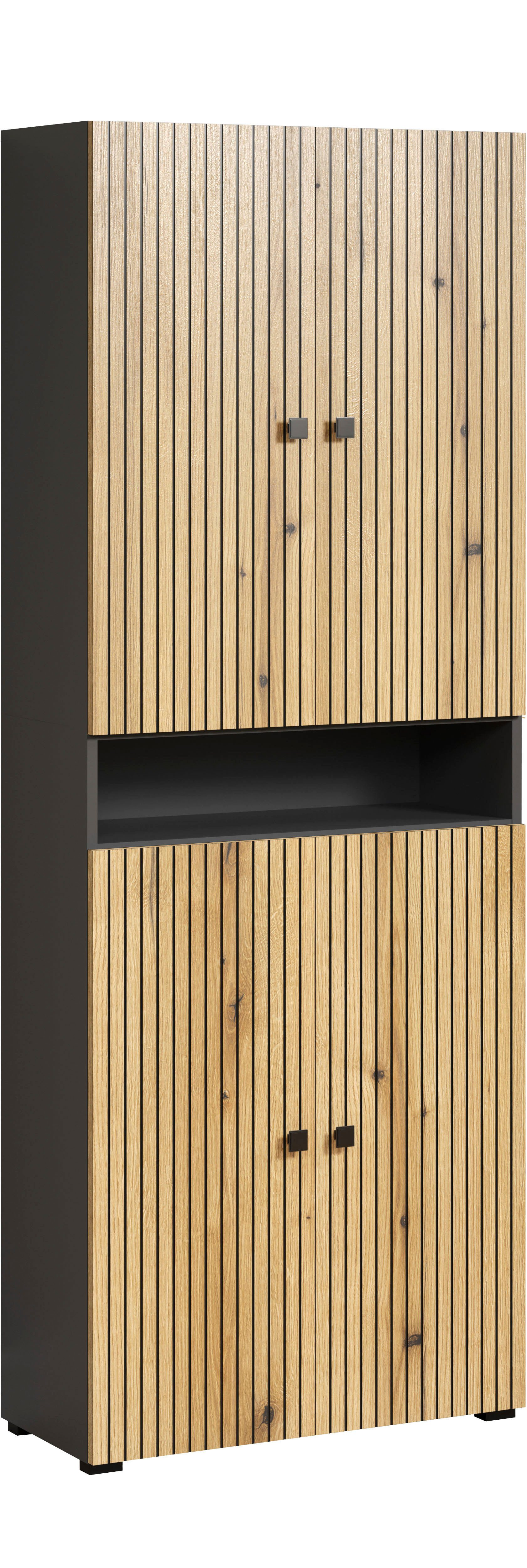welltime Hochschrank Amrum Badezimmerschrank mit und ohne Schublade - (B/T/H) 40-70/31/186 cm