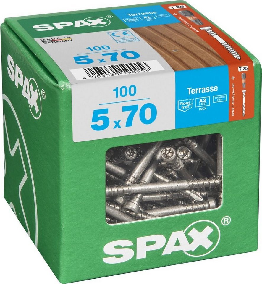 Thumbnail - SPAX Terrassenschraube Spax Terrassenschrauben 5.0 x 70 mm TX 25 - 100
