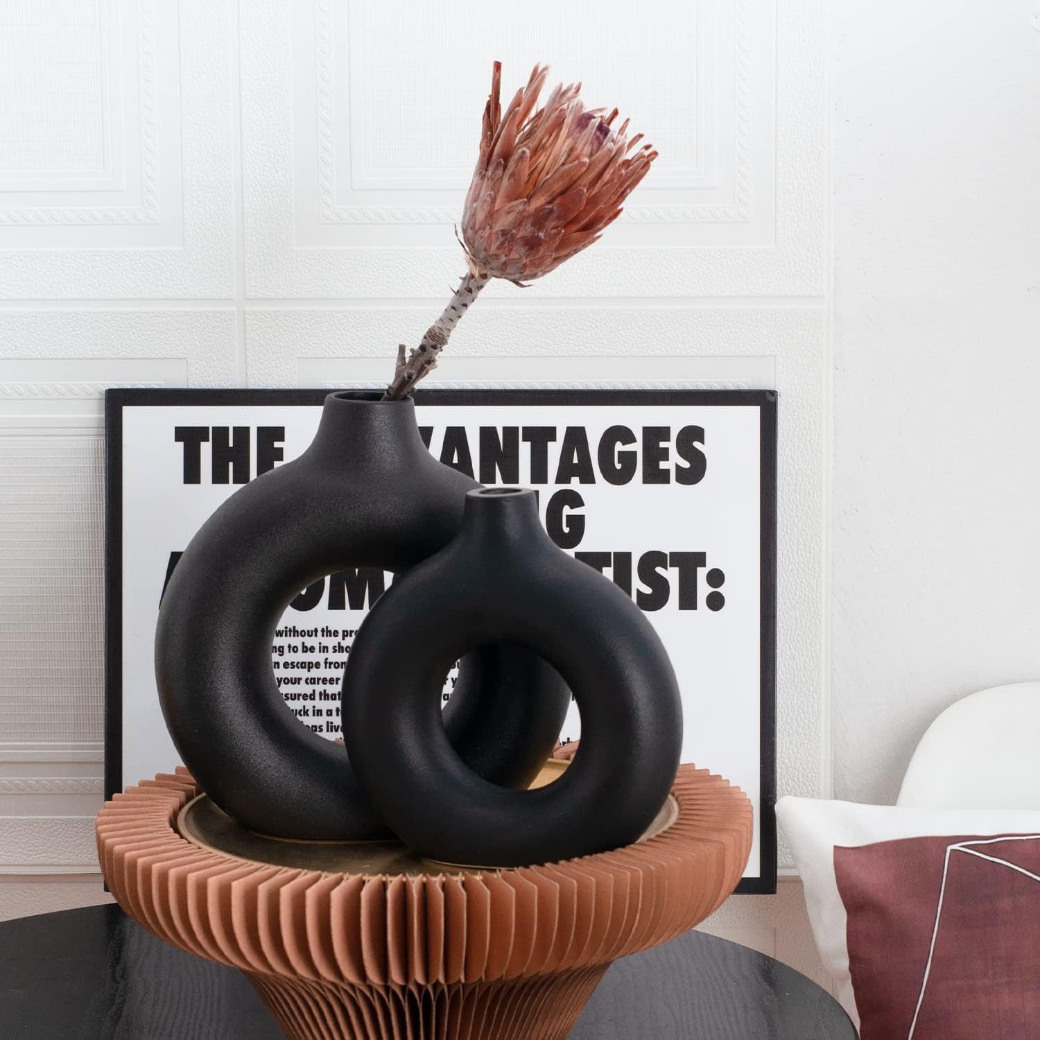 YINDN Dekovase 2er Set Keramik Vase, günstig online kaufen