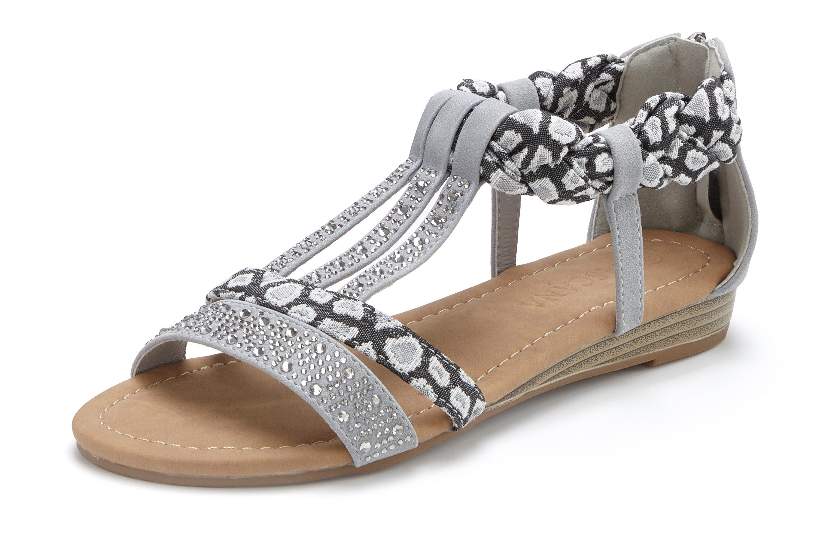 LASCANA Sommerschuh, Sandalette, Sandale mit kleinem Keilabsatz, mit Reißve günstig online kaufen