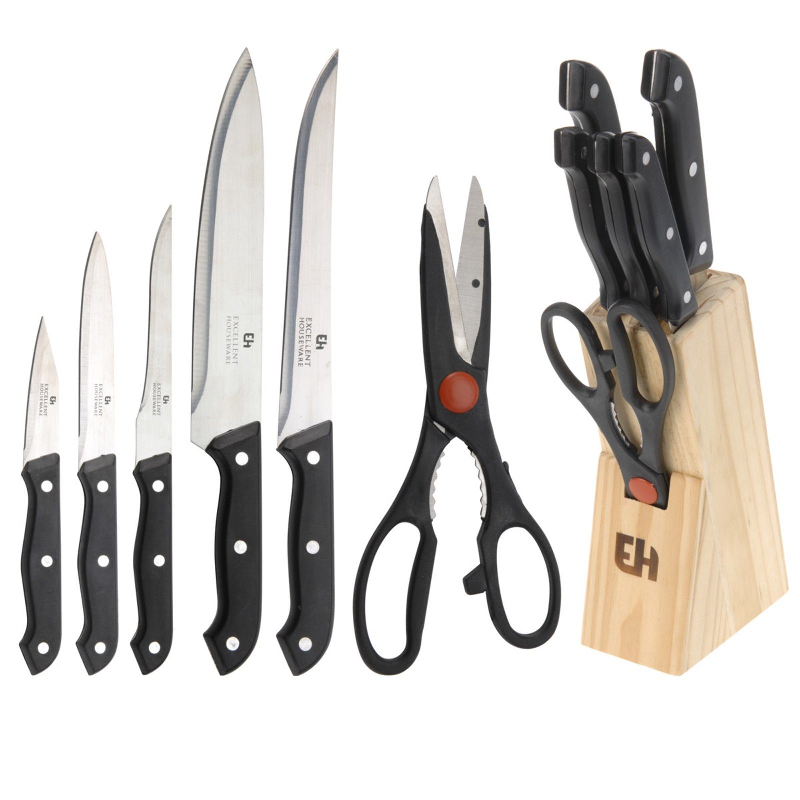 Neuetischkultur Messer-Set Messer-Set 7-teilig im Holzblock (7-tlg)