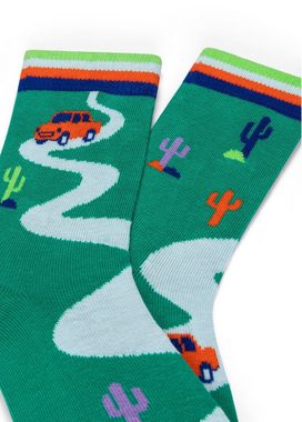 Happy Socks Basicsocken 3-Pack Kids Car Sock aus nachhaltiger Baumwolle