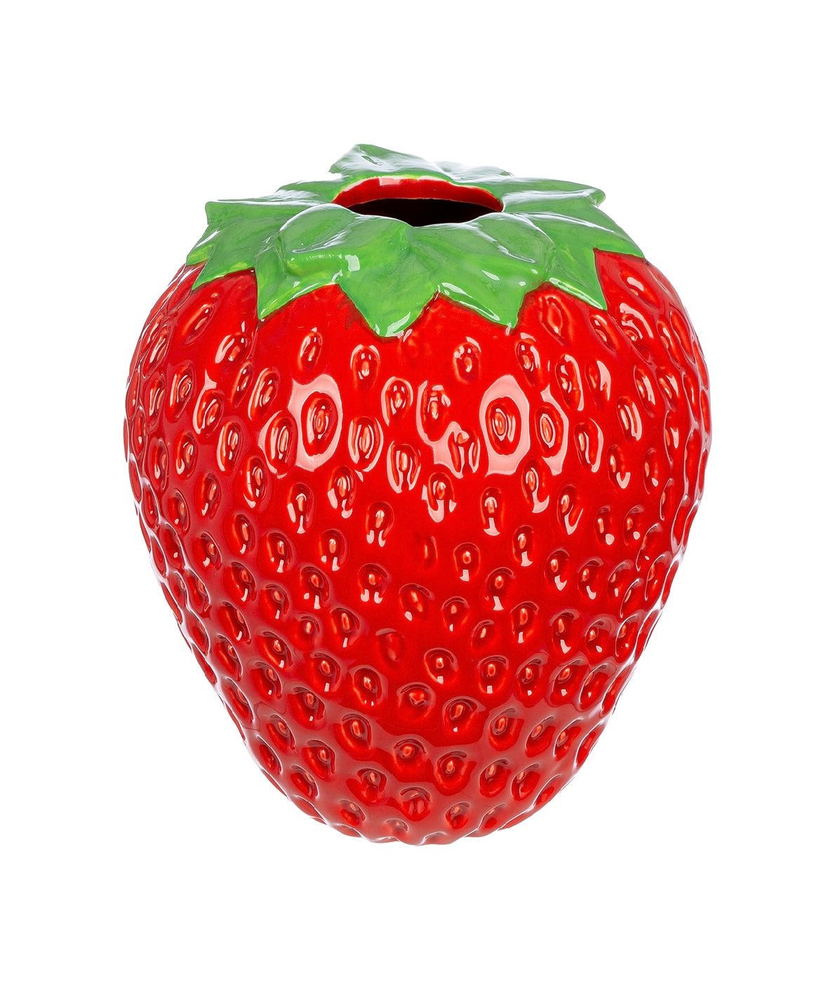 GILDE Dekovase Vase Erdbeere aus Keramik, Erdbeervase 16 cm von Gilde