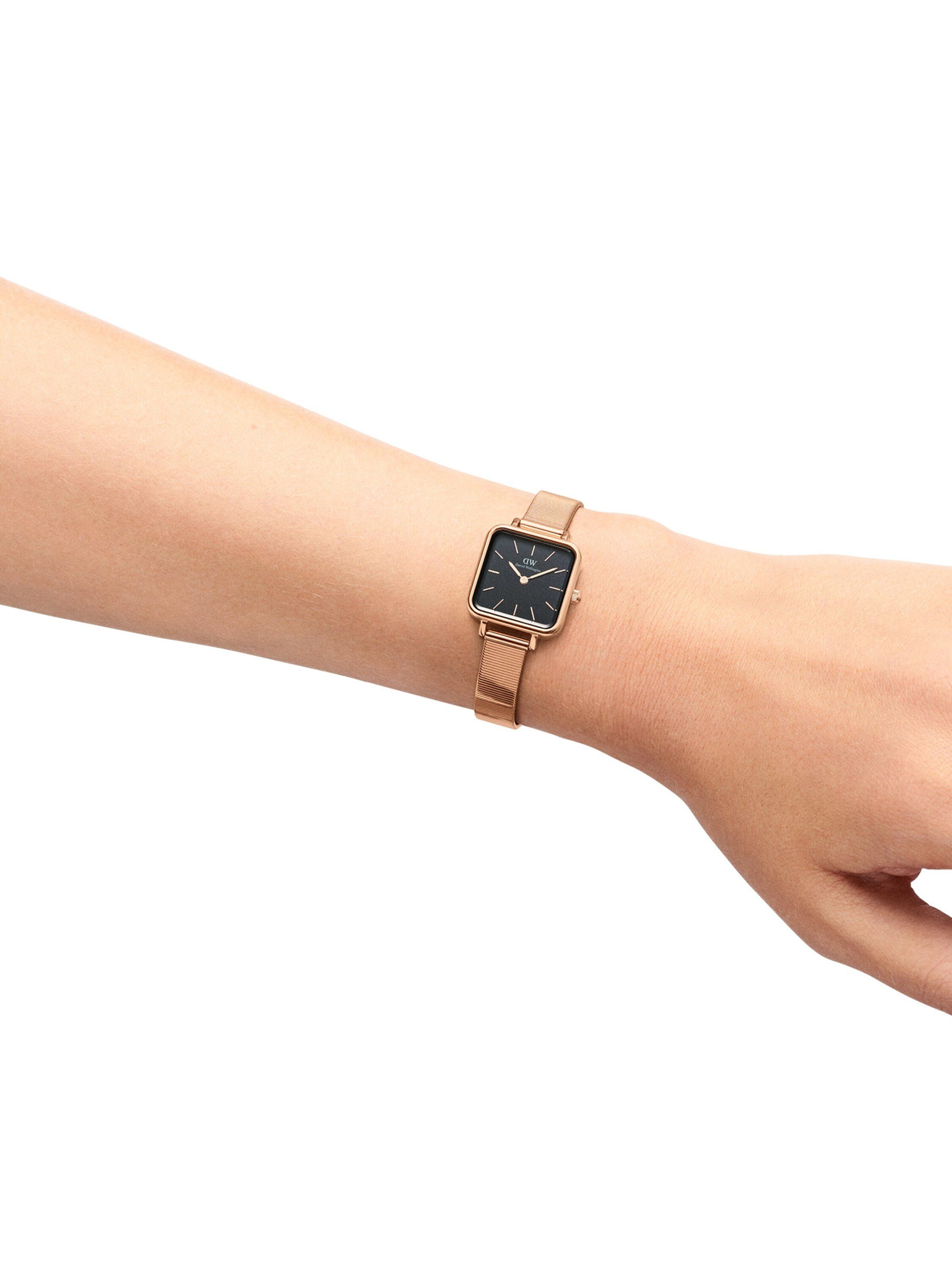 Daniel Wellington Chronograph Quadro Studio RG Black, (1-tlg)