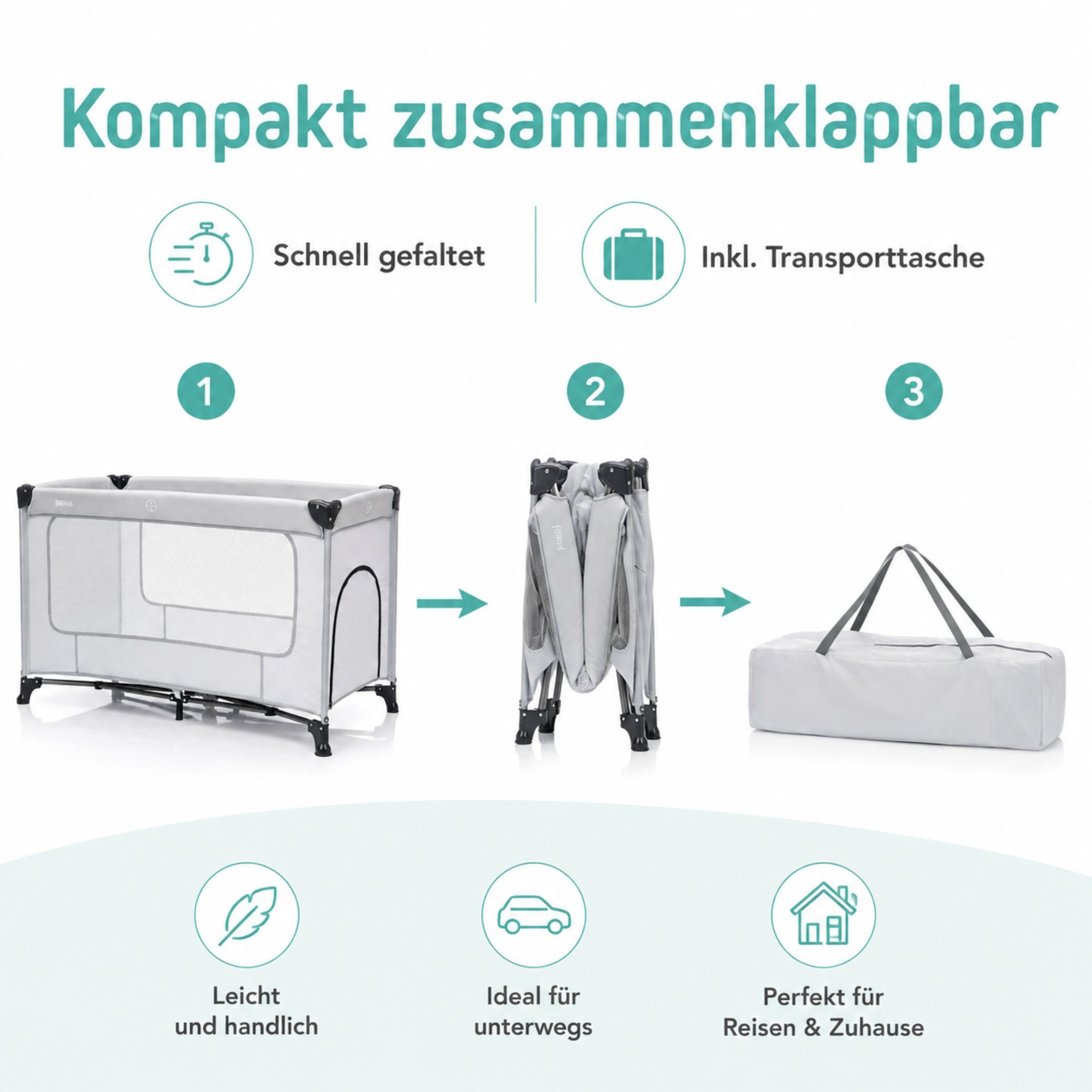 Fillikid Baby-Reisebett Reisebett Nizza Exklusiv