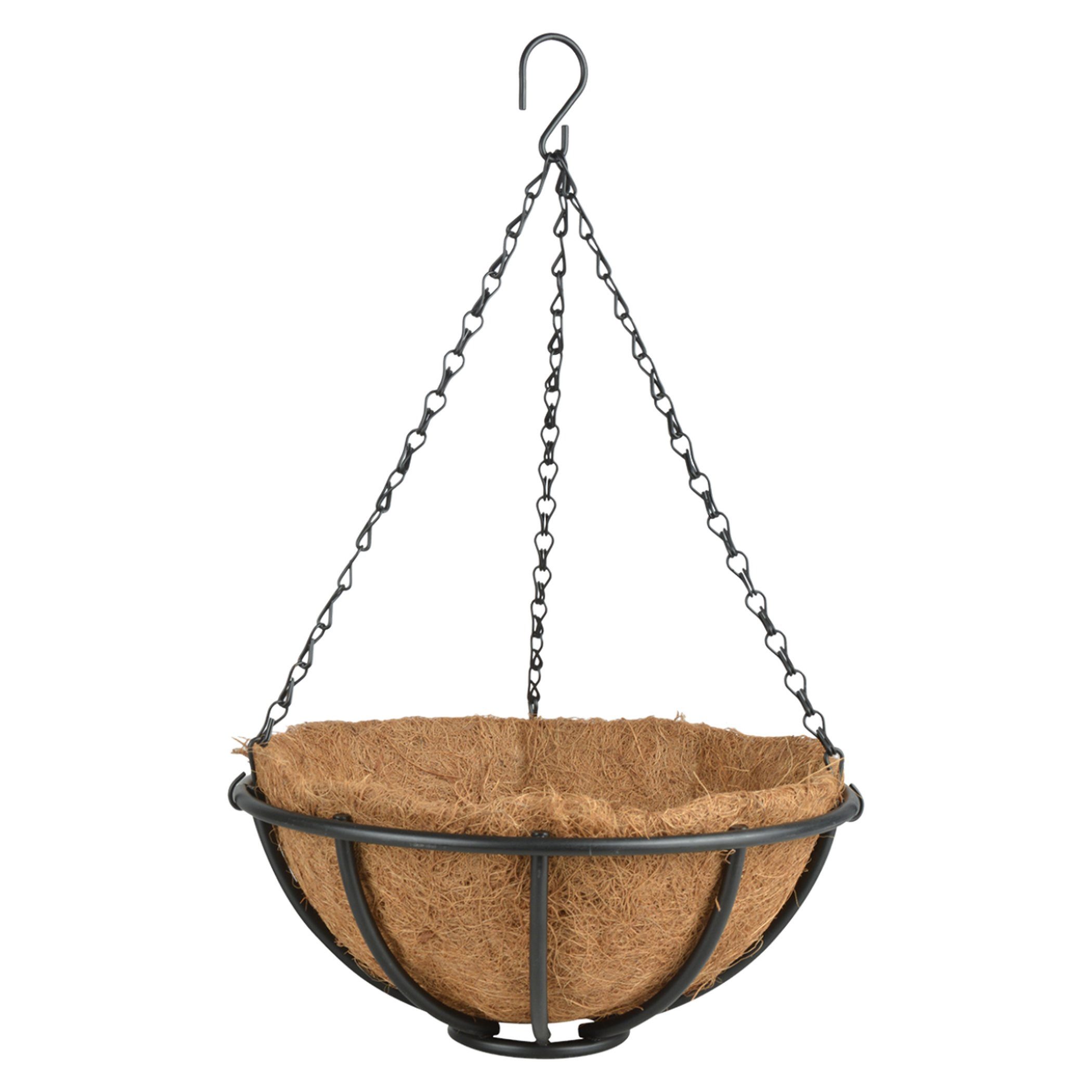 Esschert Design BV Pflanzkübel Hanging Basket 30cm Kokos Blumenampel mit Kette – wetterfest (1 St)