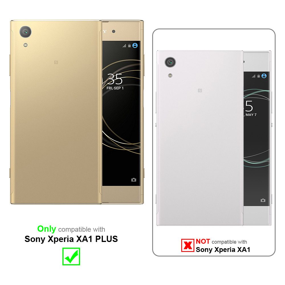 Cadorabo Handyhülle für Sony Xperia XA1 PLUS Hülle Sony Xperia XA1 PLUS, Schutzhülle Hülle mit Standfunktion, Magnetverschluss und Kartenfach
