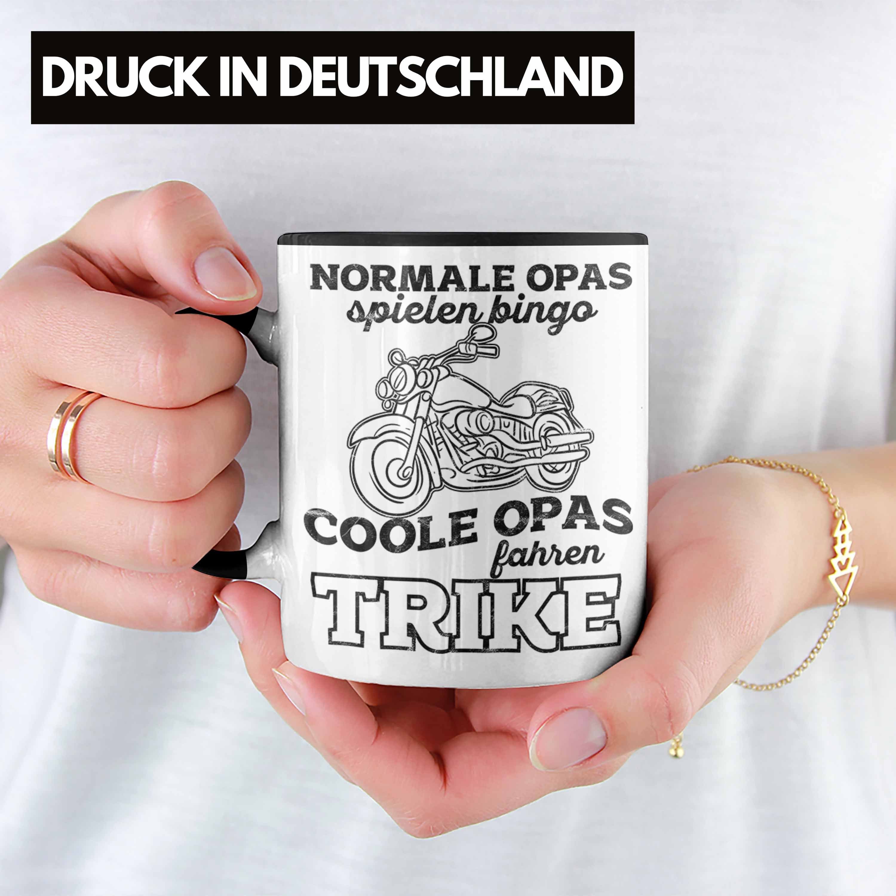 für Lustig Opa Schwarz Tasse Trike Geschenk Geschenkidee Fahrer Tasse für Trendation