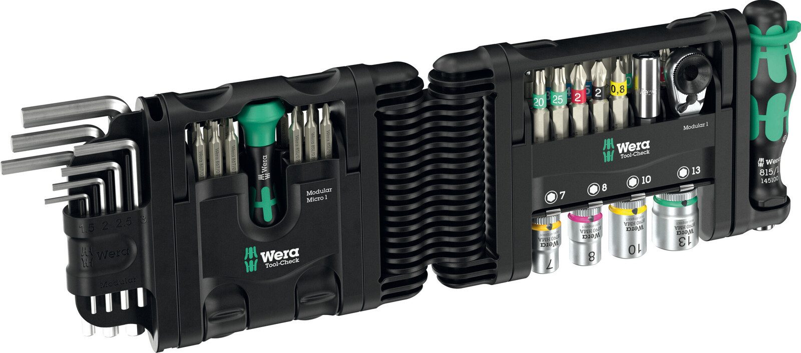 Schraubendreher Wera Tool-Check Modular Set 1 Werkzeug Set mit Winkelschlüssel und