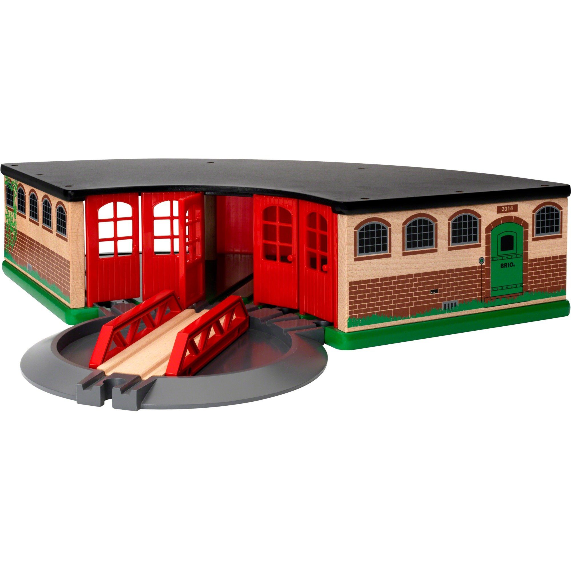 BRIO® Spielzeugeisenbahn-Set BRIO World World Großer Ringlokschuppen, Bahn