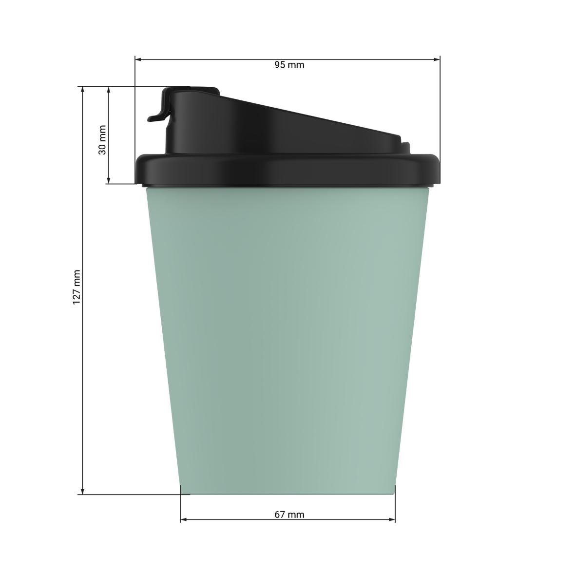 elasto Thermobecher 250 ml Kaffeebecher To Go doppelt isoliert für unterwegs, Made in Germany, BPA-frei, 100% recyclebar, Heißgetränke, Teebecher