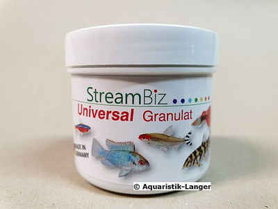 Aquaristik-Langer Aquariendeko StreamBiz Universal Granulat - Alleinfutter für Zierfische 40 g
