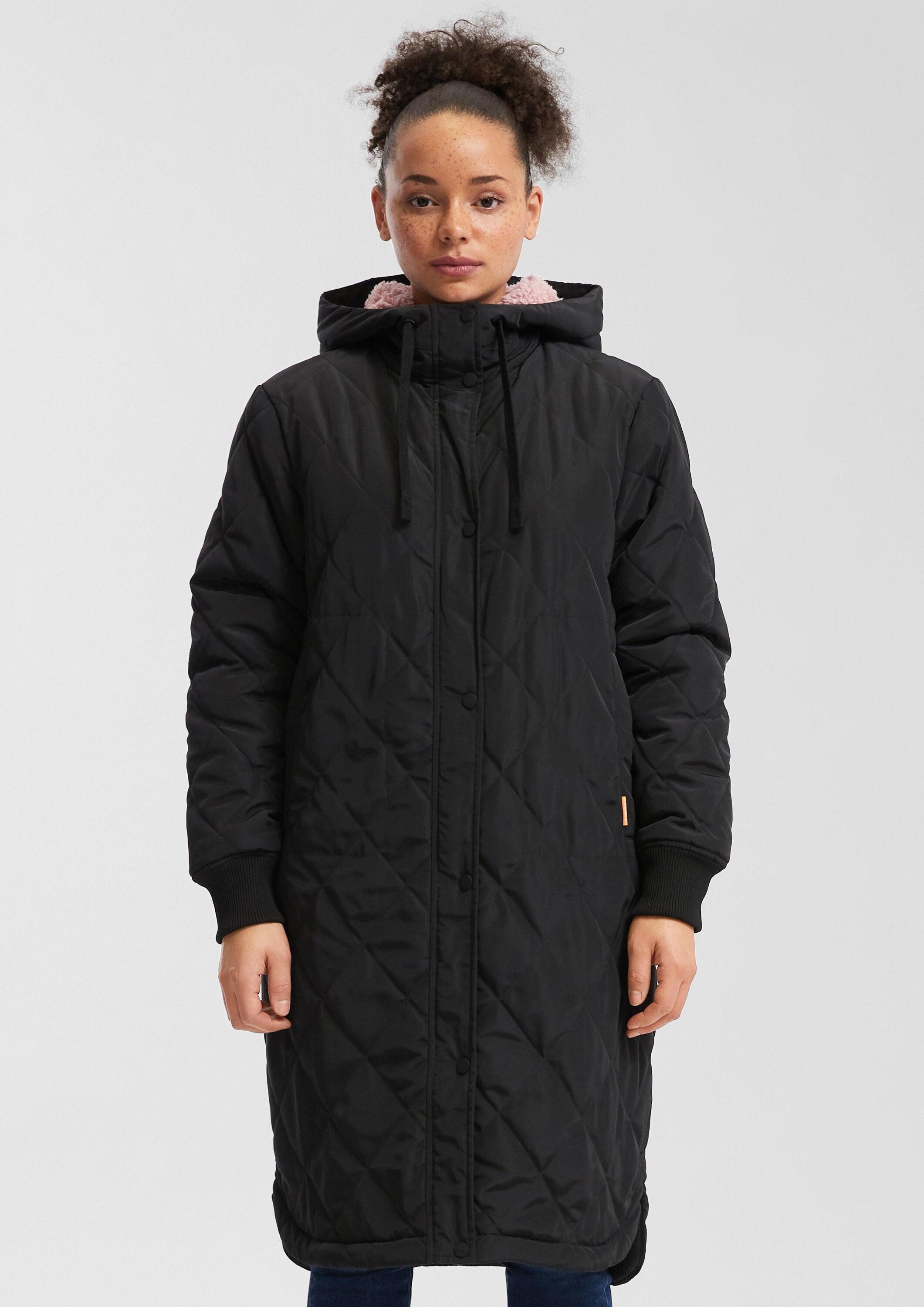 QS Funktionsmantel Outdoor-Mantel Locker geschnittener Steppmantel mit Tedd günstig online kaufen