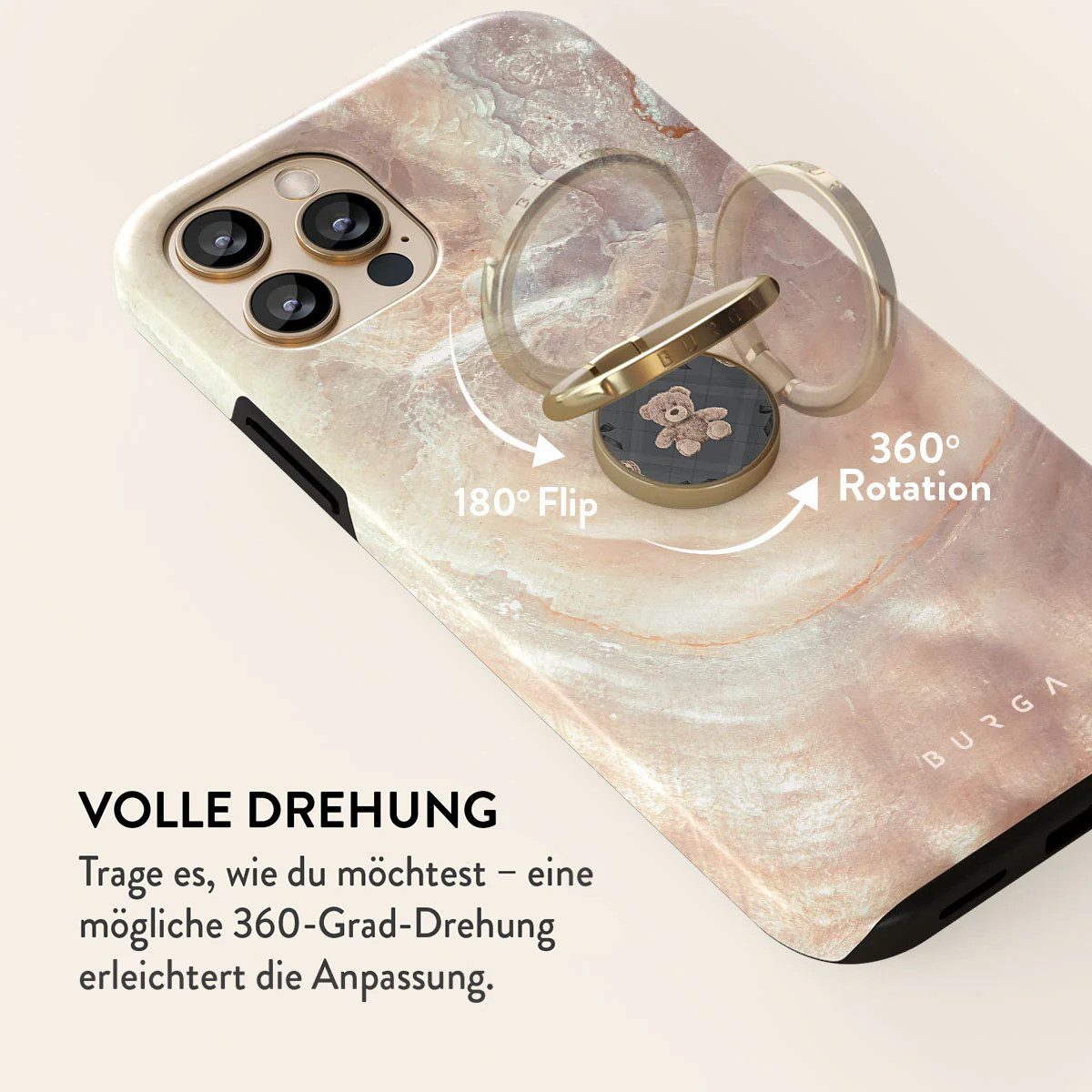 BURGA Popsockets Best Friends Forever "BFF" Ring Holder gold