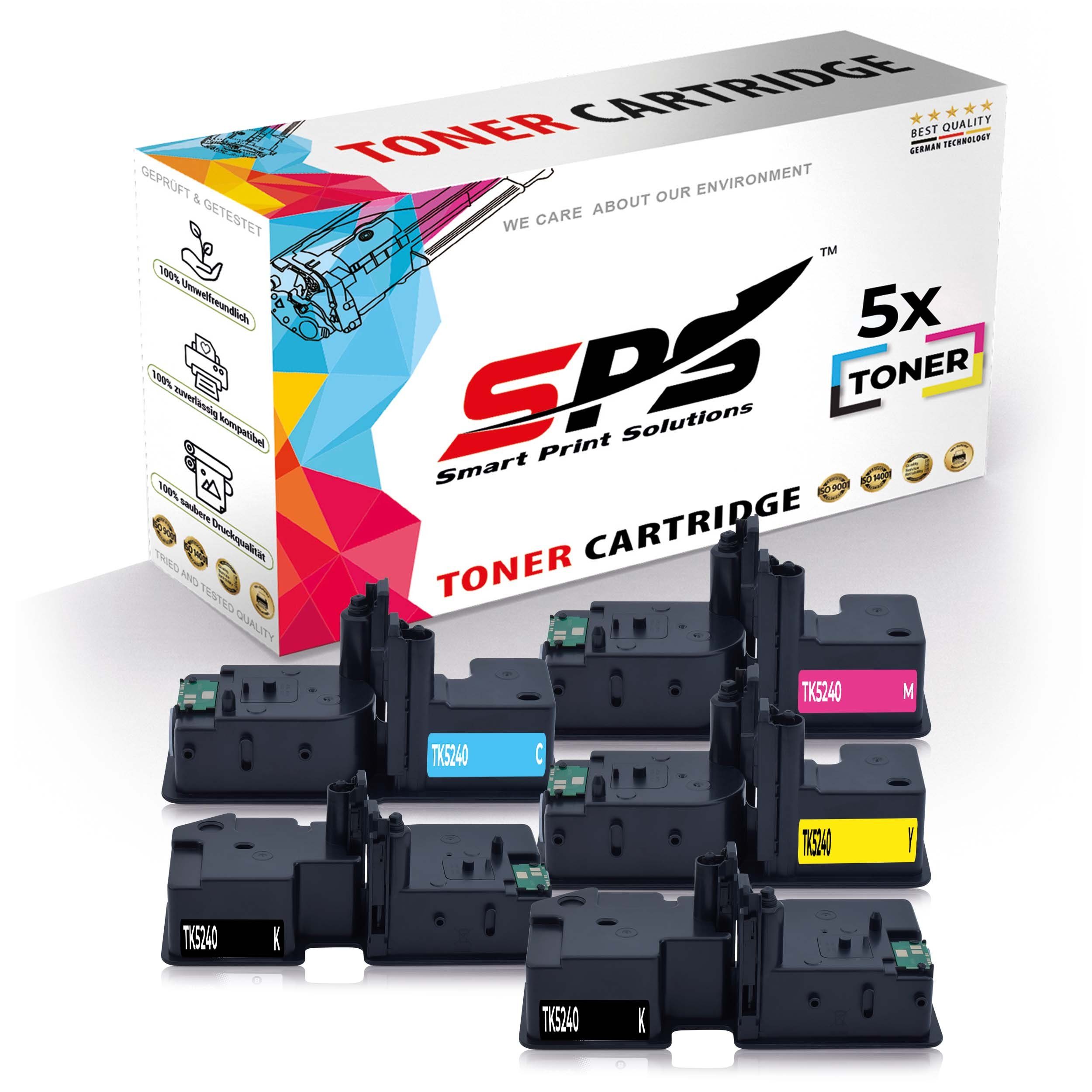 SPS Tonerkartusche 5x Multipack Set Kompatibel für Kyocera Ecosys P 5526 (TK-5240C, TK-52, (5er Pack)