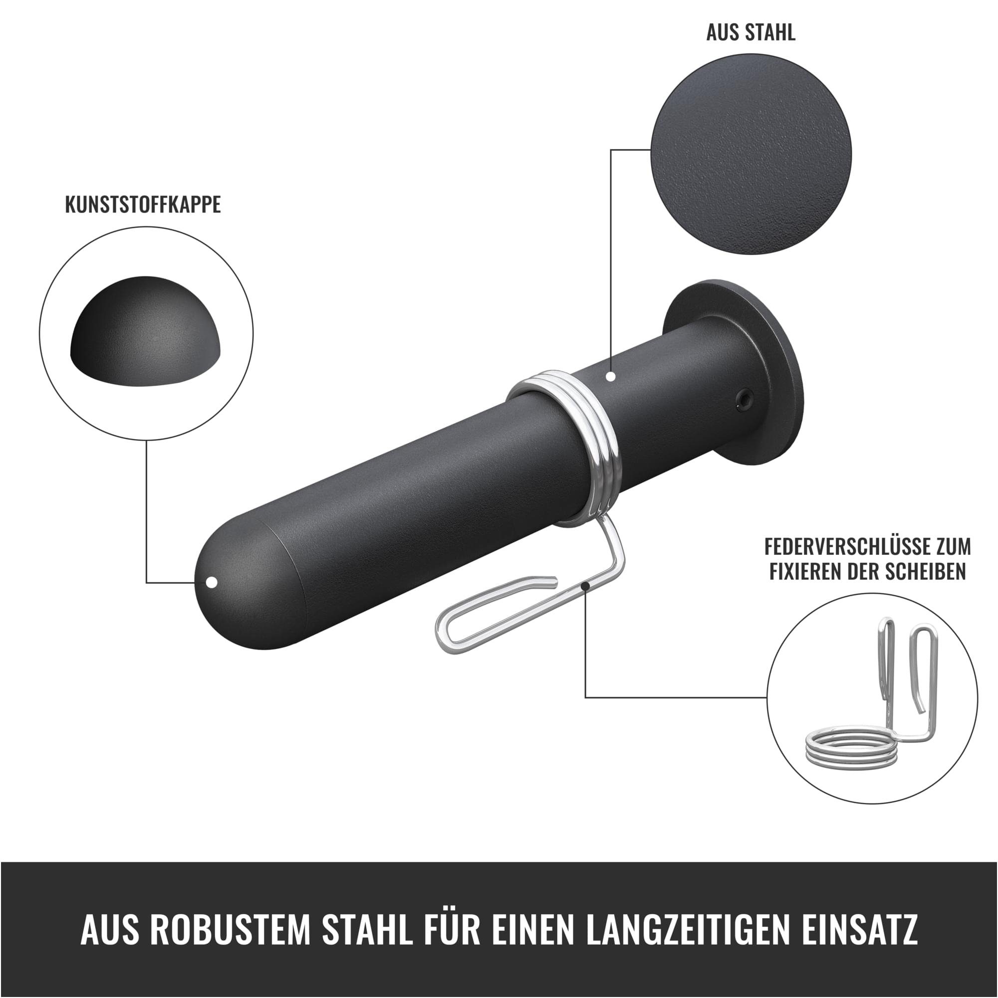 (1-tlg) für -Adapter Langhantelstange SPORTS - 50mm Sleeve, Schwarz Adapter Hantelstangen Olympic GORILLA 30mm,