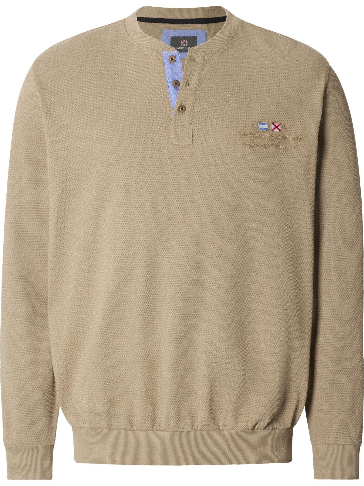 Jan Vanderstorm Sweatshirt VILJAR +Fit Kollektion, Bauchschnitt