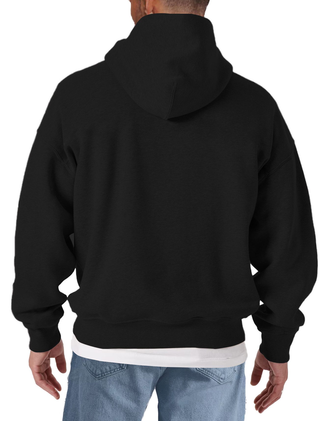 MAKAYA Kapuzenpullover Herren Hoodie mit Musik Print – Pullover für Männer & Teenager (Schwarz, S, M, L, XL, XXL, XXXL, XXXXL) Baumwolle