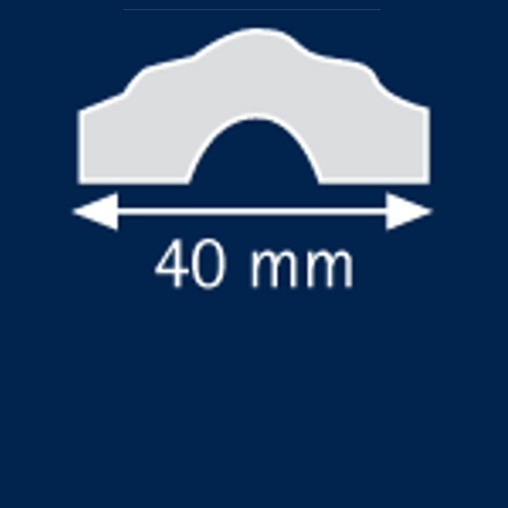 PROVISTON Zierleiste Polystyrol, 40 x 2000 mm, Weiß, Wandleiste, Wanddekora günstig online kaufen