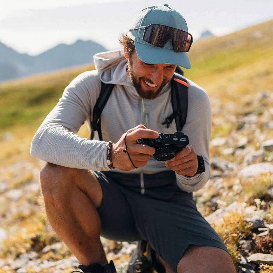 Odlo Kapuzenpullover Fleecejacke Ascent Mid Layer mit Kapuze (Grid Fleece)