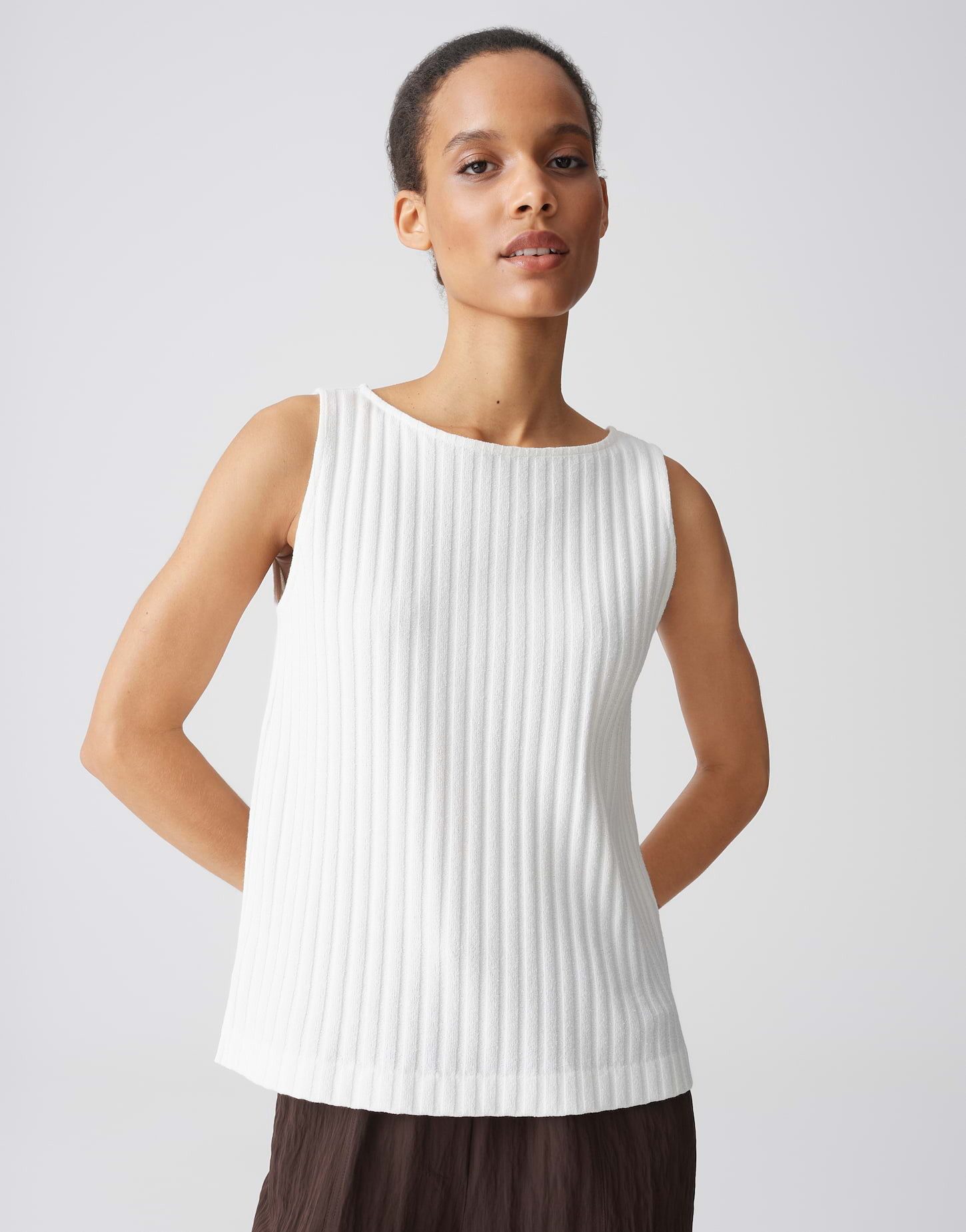 OPUS Shirttop Ipoma slit aus weichem Jersey mit Rippstruktur Seitenschlitze sorgen für angenehme Bewegungsfreiheit