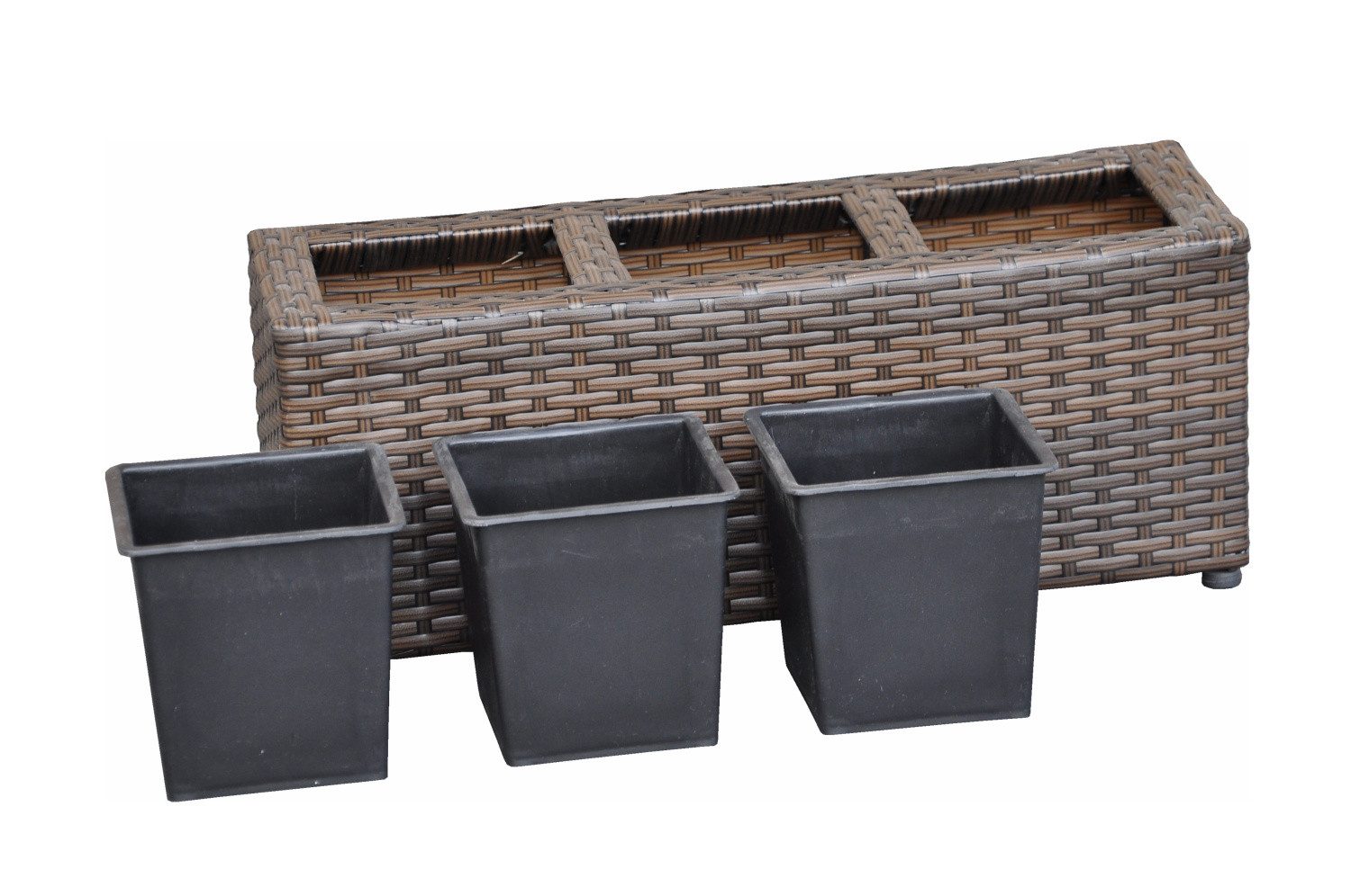 dazikemo Blumenkasten Balkonkasten Pflanzkübel Madeira braun