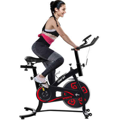 Merax Fahrradtrainer »Phanes«, Speedbike Heimtrainer mit LCD-Display, Indoor Cycle verstellbar, 8 kg Schwungmasse