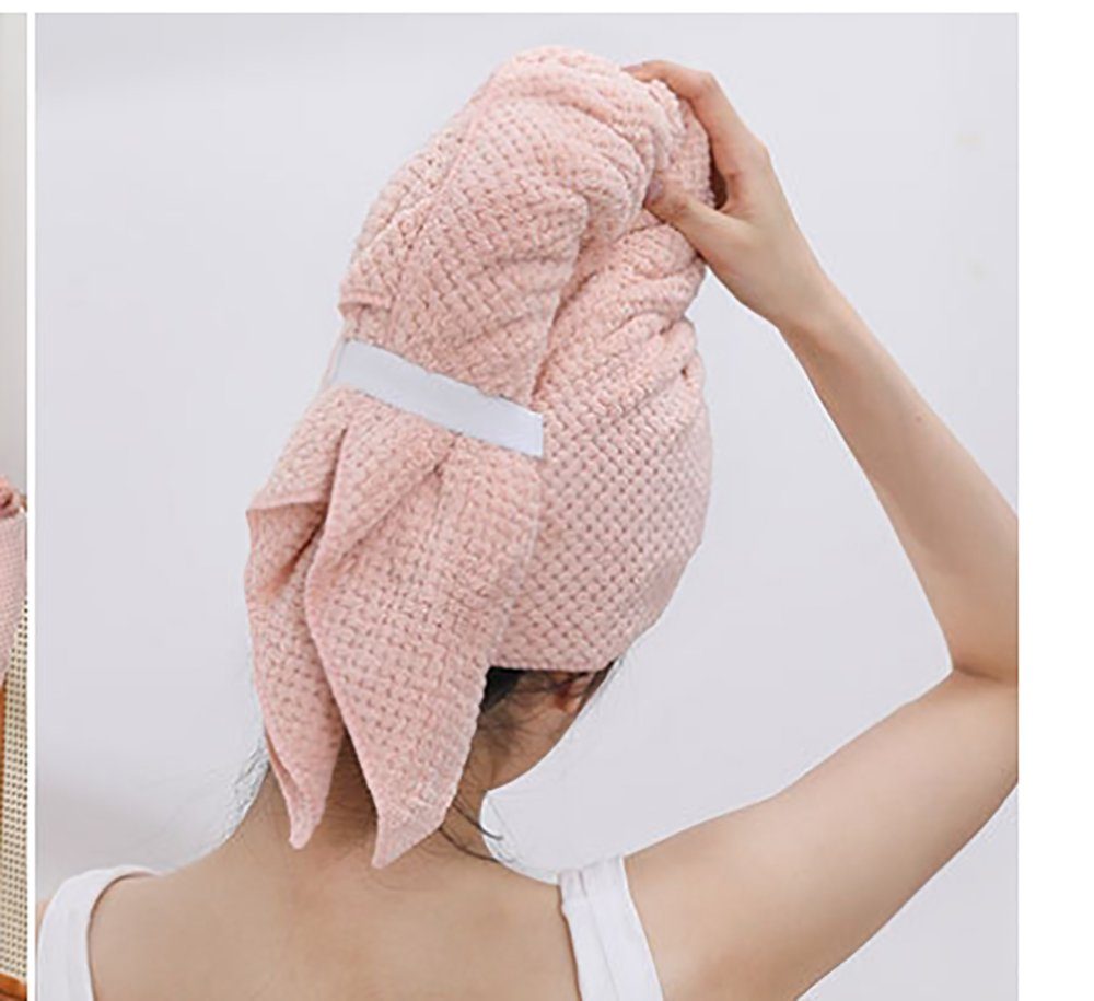 L.Ru UG Turban-Handtuch Die Mikrofaser-Trockenhaarkappe mit Schleife absorbiert Wasser, (1-St), Duschhaube für trockenes Haar