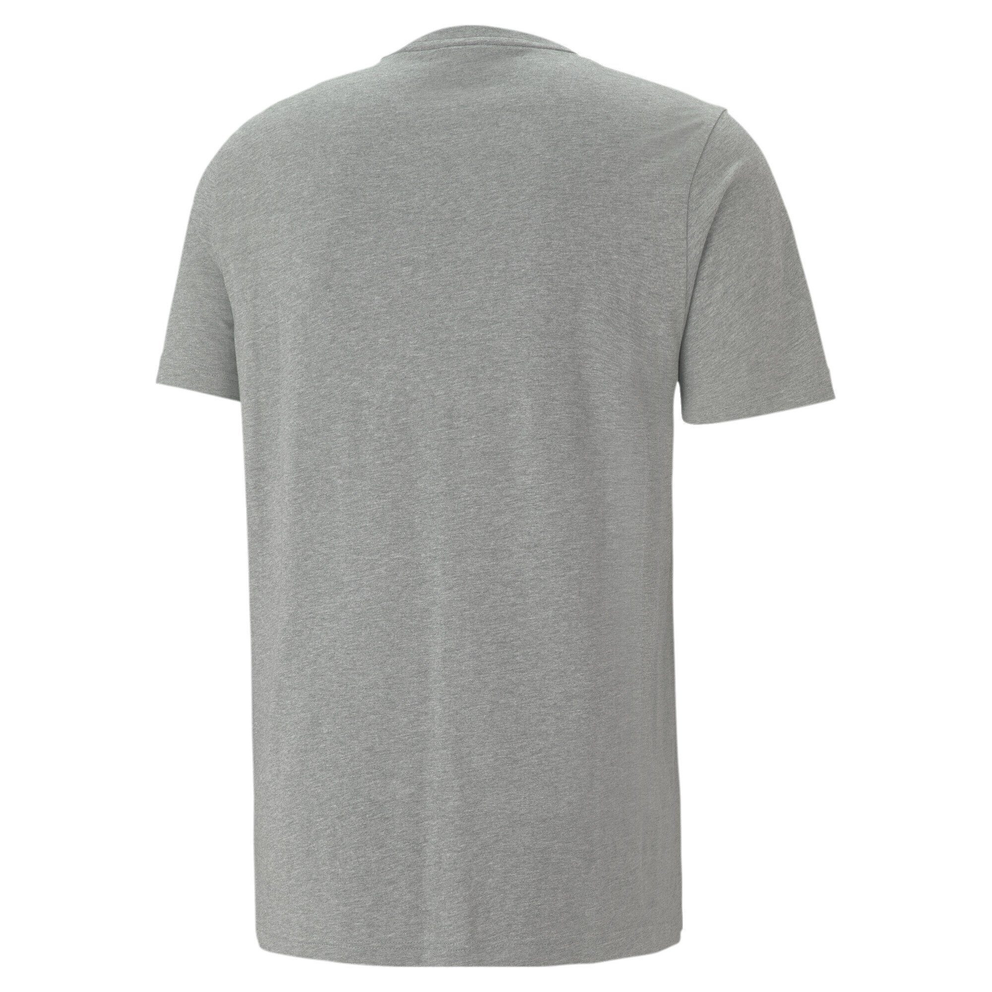 Medium PUMA Gray Heather T-Shirt Logo T-Shirt Classics Herren