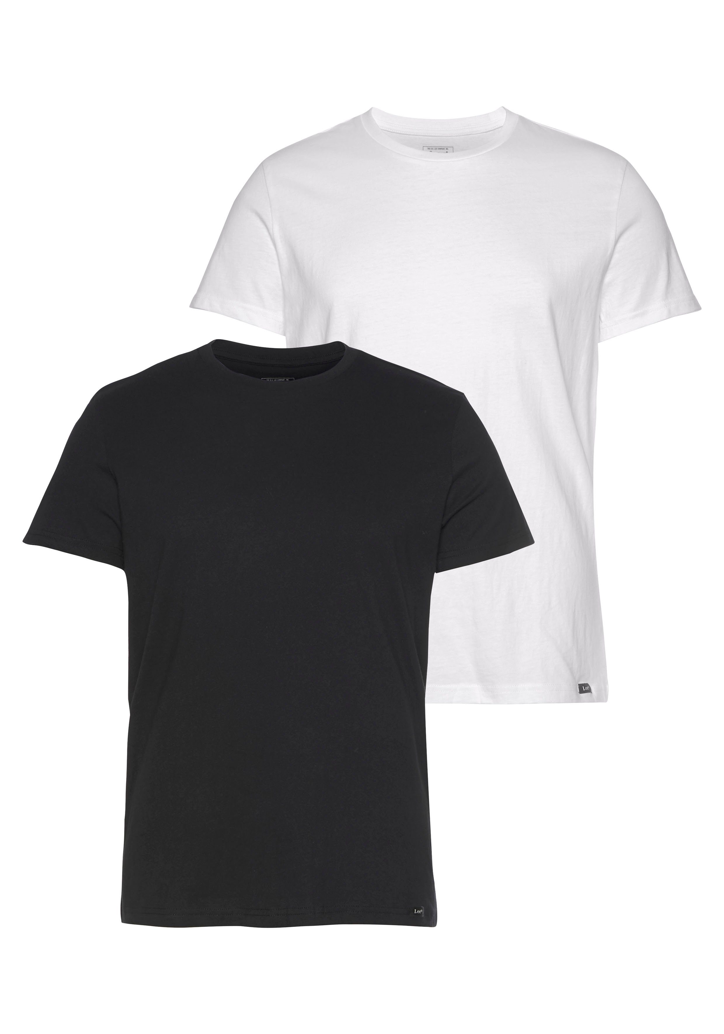 Lee® T-Shirt (Set, 2-tlg) schwarz, weiß