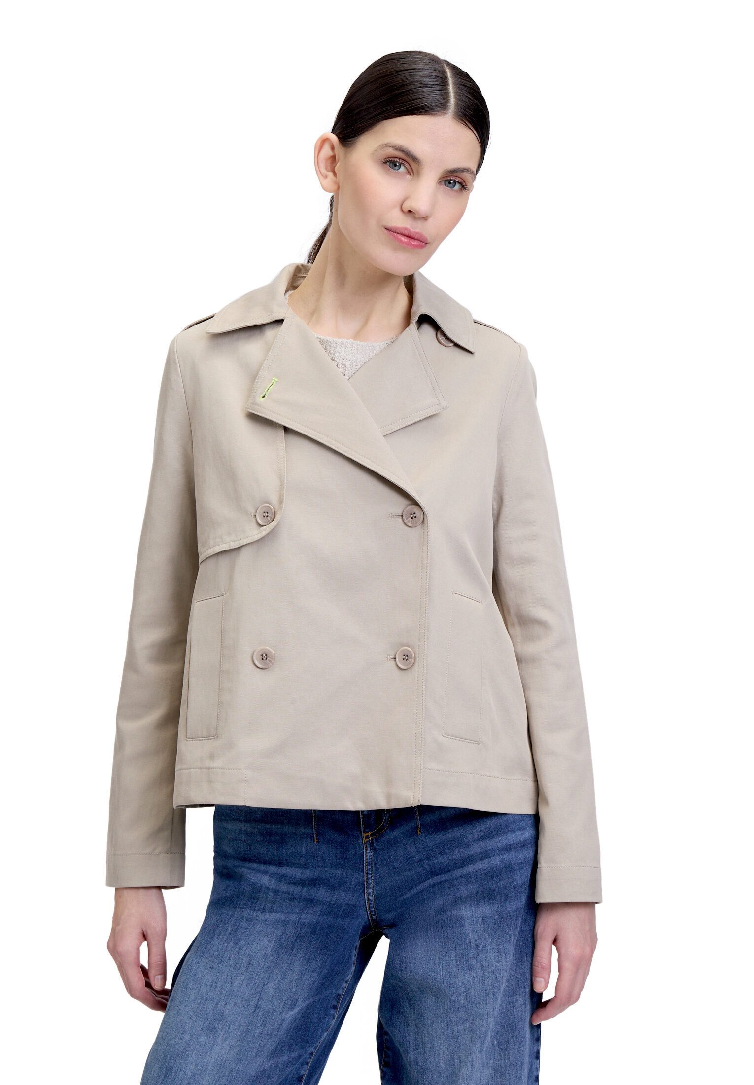 Cartoon Kurzblazer Damen mit Taschen Form
