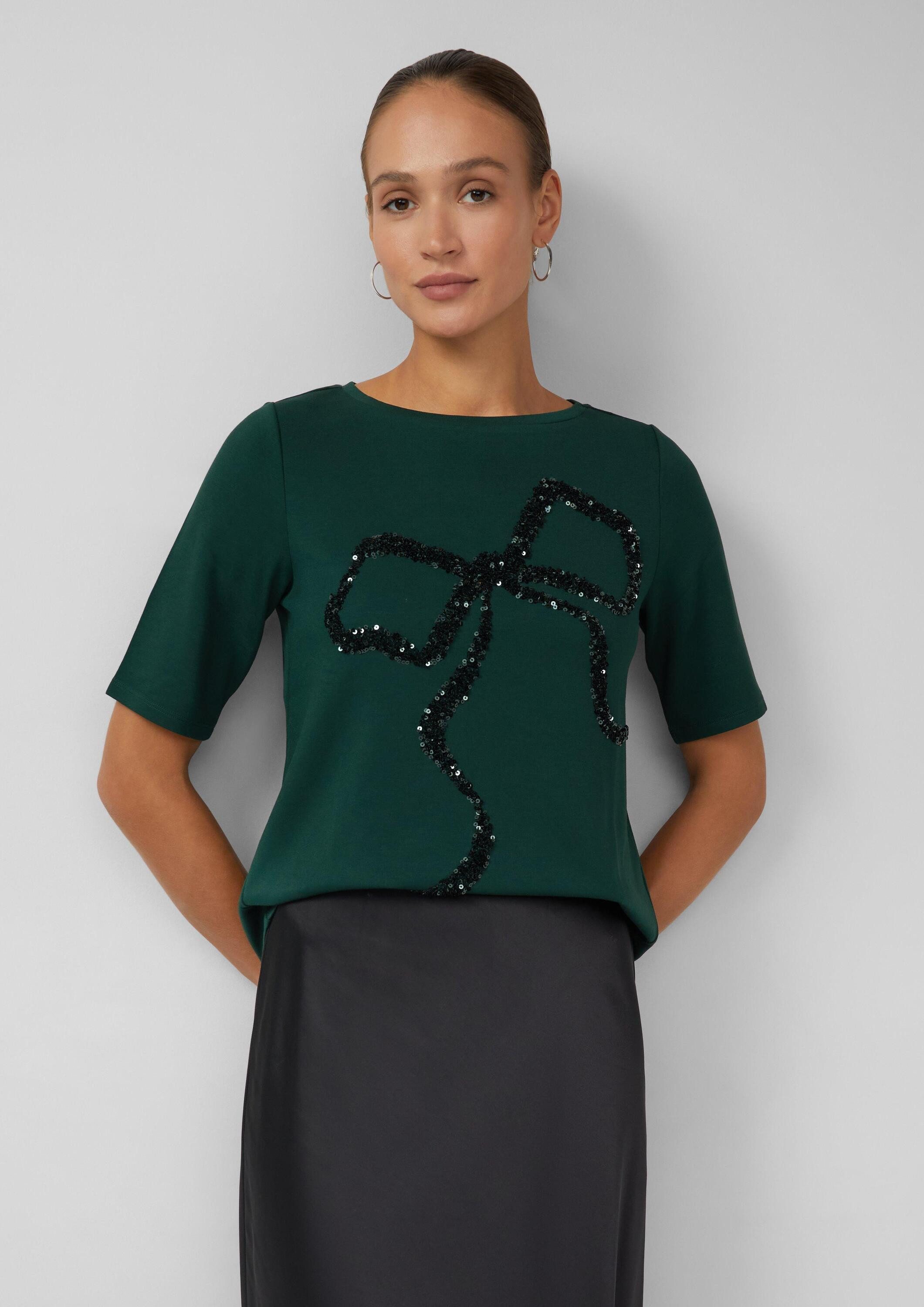 s.Oliver Kurzarmshirt T-Shirt Viskose-T-Shirt im Relaxed günstig online kaufen