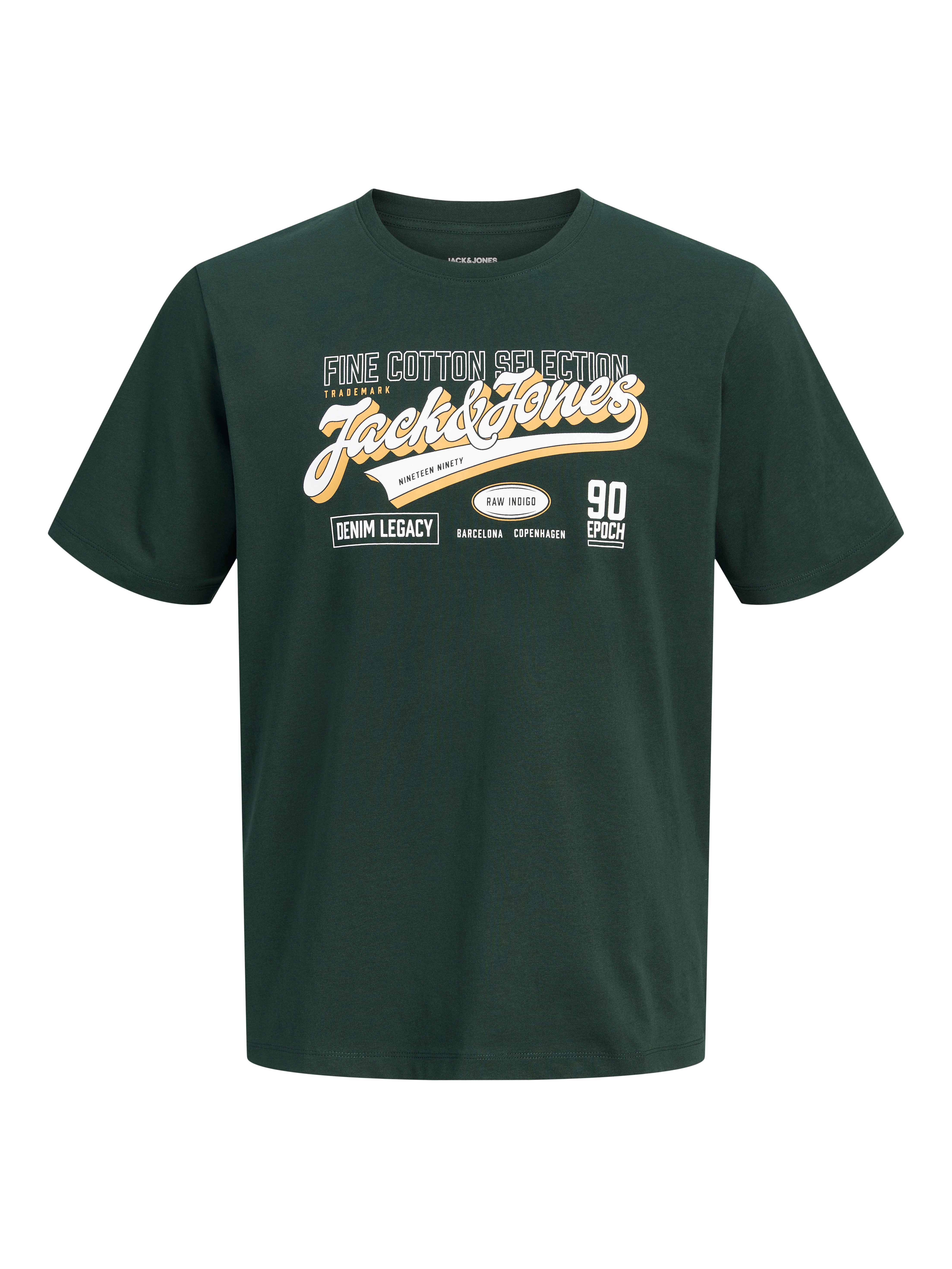 Jack & Jones T-Shirt JJELOGO TEE SS O-NECK 2 COL AW26 3PK MP (Packung, 3-tlg) aus Baumwolle, mit geradem Abschluss