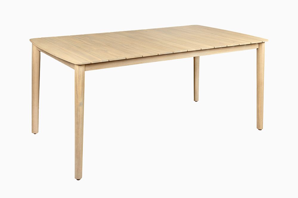 riess-ambiente Gartentisch KOPENHAGEN 160cm natur – Akazie, Massivholz, wetterfest, Bootsform (Einzelartikel, 1-St), massiver Tisch aus Holz in Bootsform – ideal für den Außenbereich