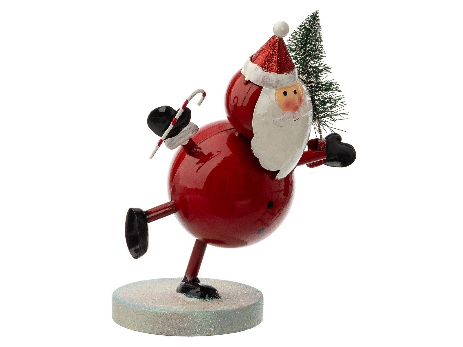 NOOR LIVING Weihnachtsmann 24963 Weihnachtsfigur aus Metall mit 8 LEDs (1 St), multicolor