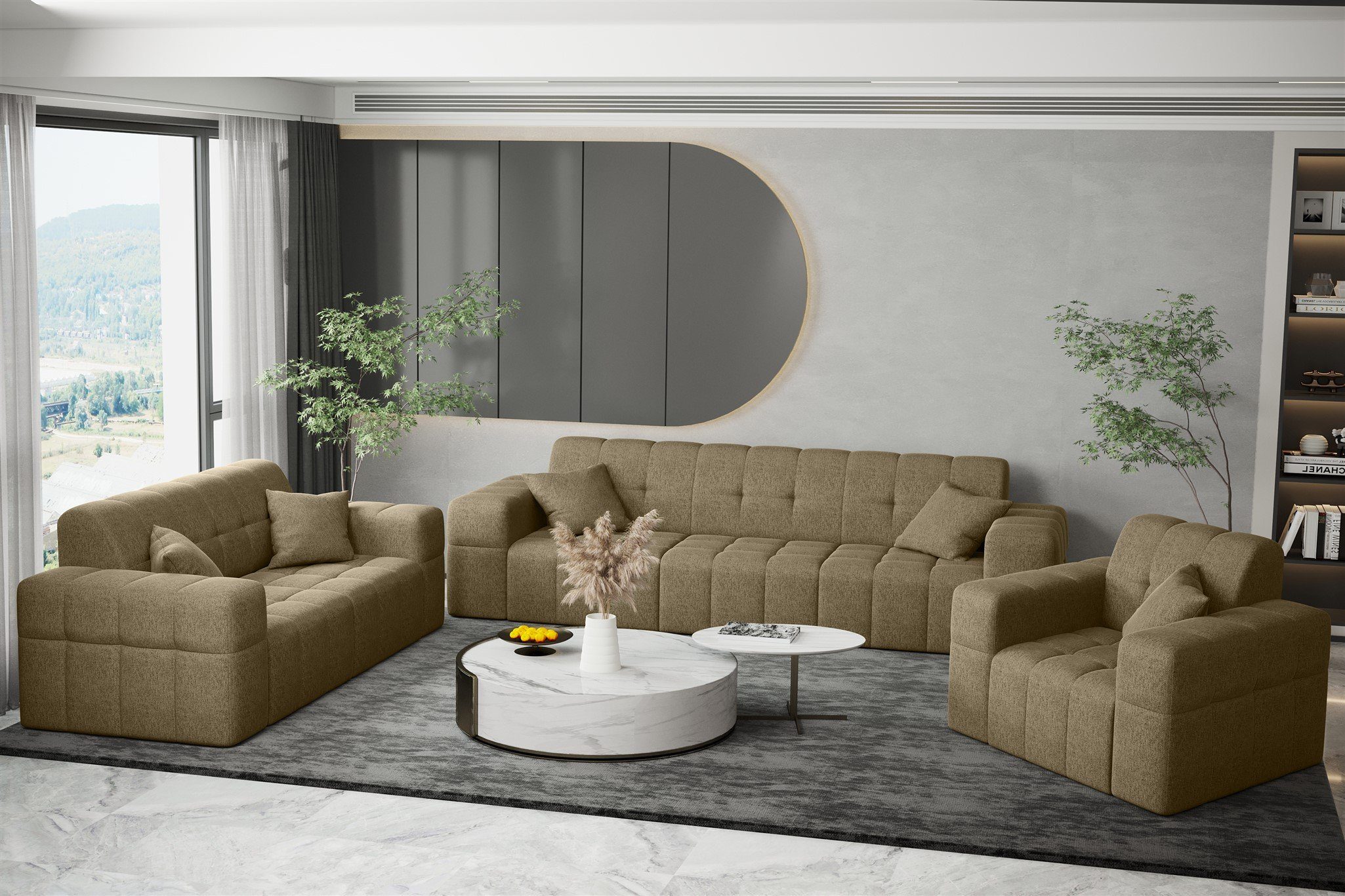 Fun Möbel Polstergarnitur Sofaset Designersofa NANCY günstig online kaufen