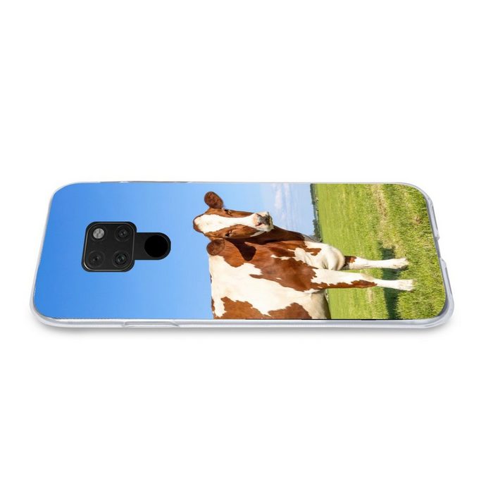 MuchoWow Handyhülle Kühe - Bauernhof - Gras - Natur - Tiere Phone Case Handyhülle Huawei Mate 20 Silikon Schutzhülle OR12186