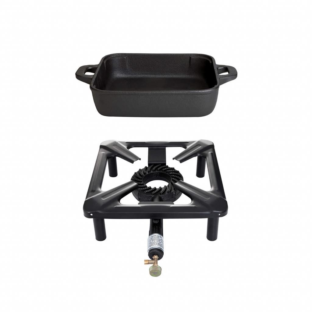 Paella World International Gasgrill Hockerkocher (klein) ohne Zündsicherung, im Set mit wählbaren Zubehör