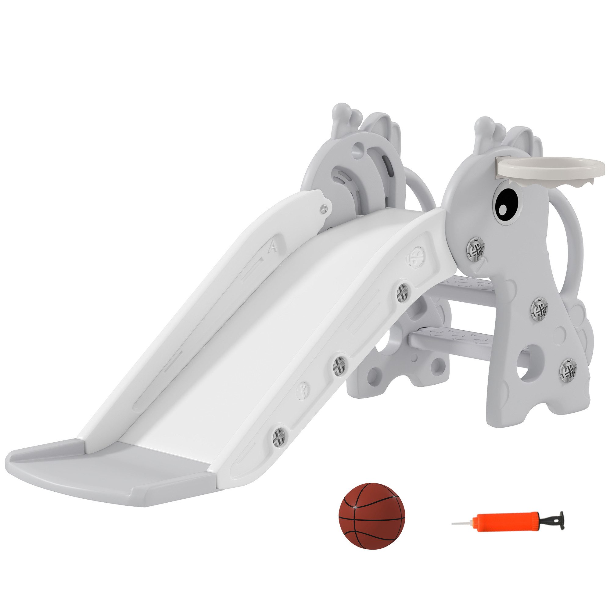 AIYAPLAY Rutscher Kinderrutsche, 3 in 1, Kleinkinderrutsche mit Basketballk günstig online kaufen
