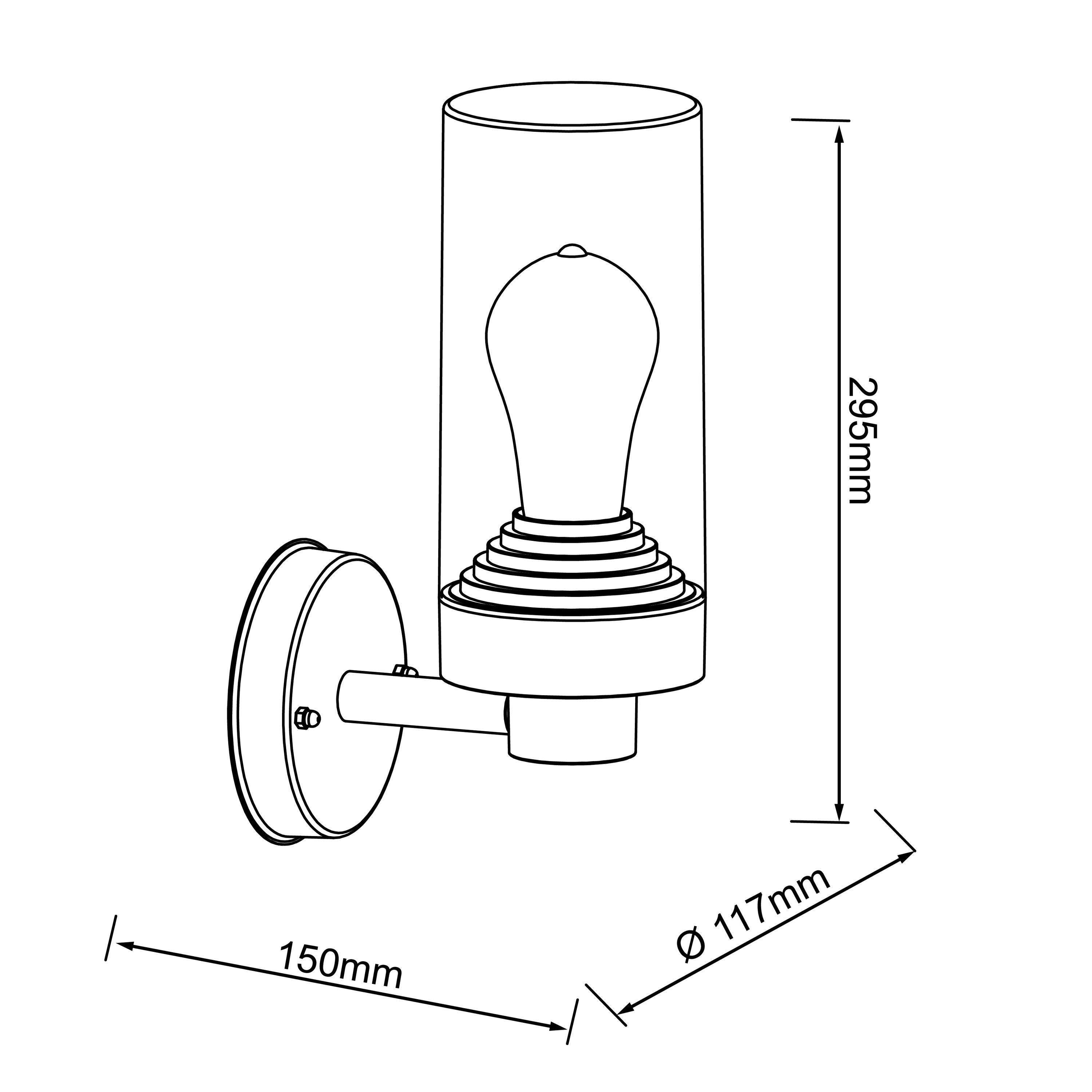 Masham LED Aluminium/Polycarbonat, 1x Außen-Wandleuchte Außenwandleuchte Masham, Brilliant A60 sand schwarz,