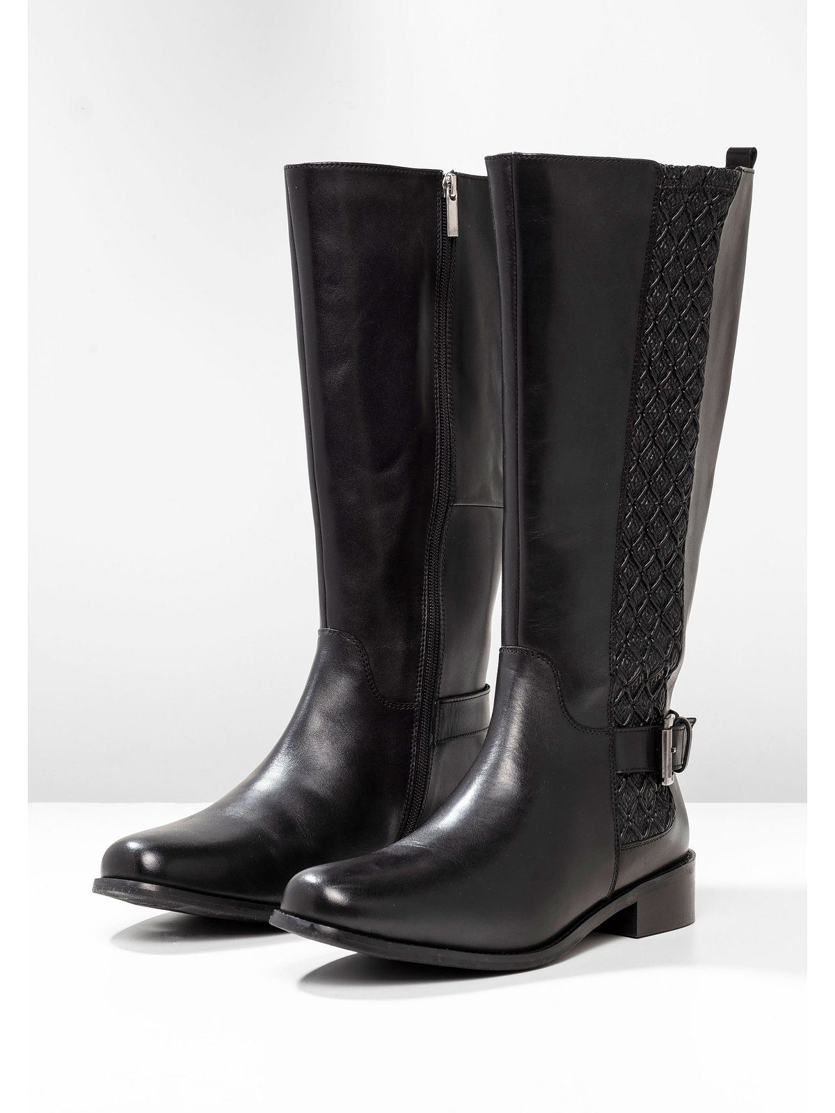 Sheego Große Größen Weitschaftstiefel aus glattem günstig online kaufen