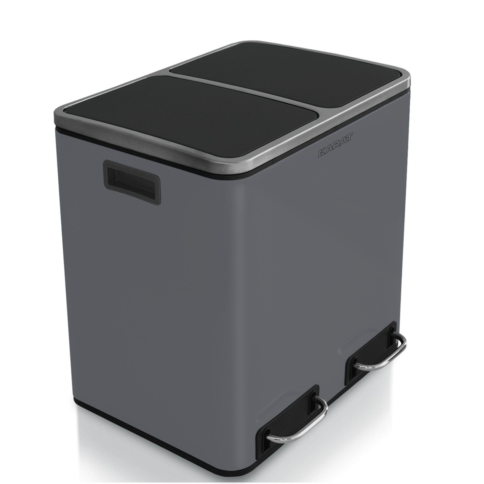 casa pura Mülltrennsystem Felix, Abfallbehälter aus Edelstahl, Verschiedene Farben & Größen