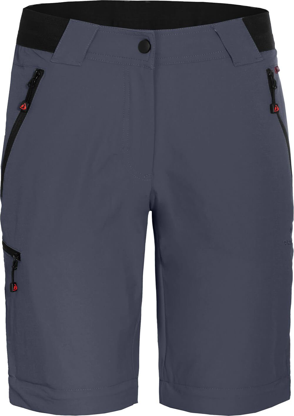 Bergson Outdoorhose VIDAA COMFORT Zipp-Off Damen Wanderhose, leicht, strapazierfähig, Langgrößen, grau/blau