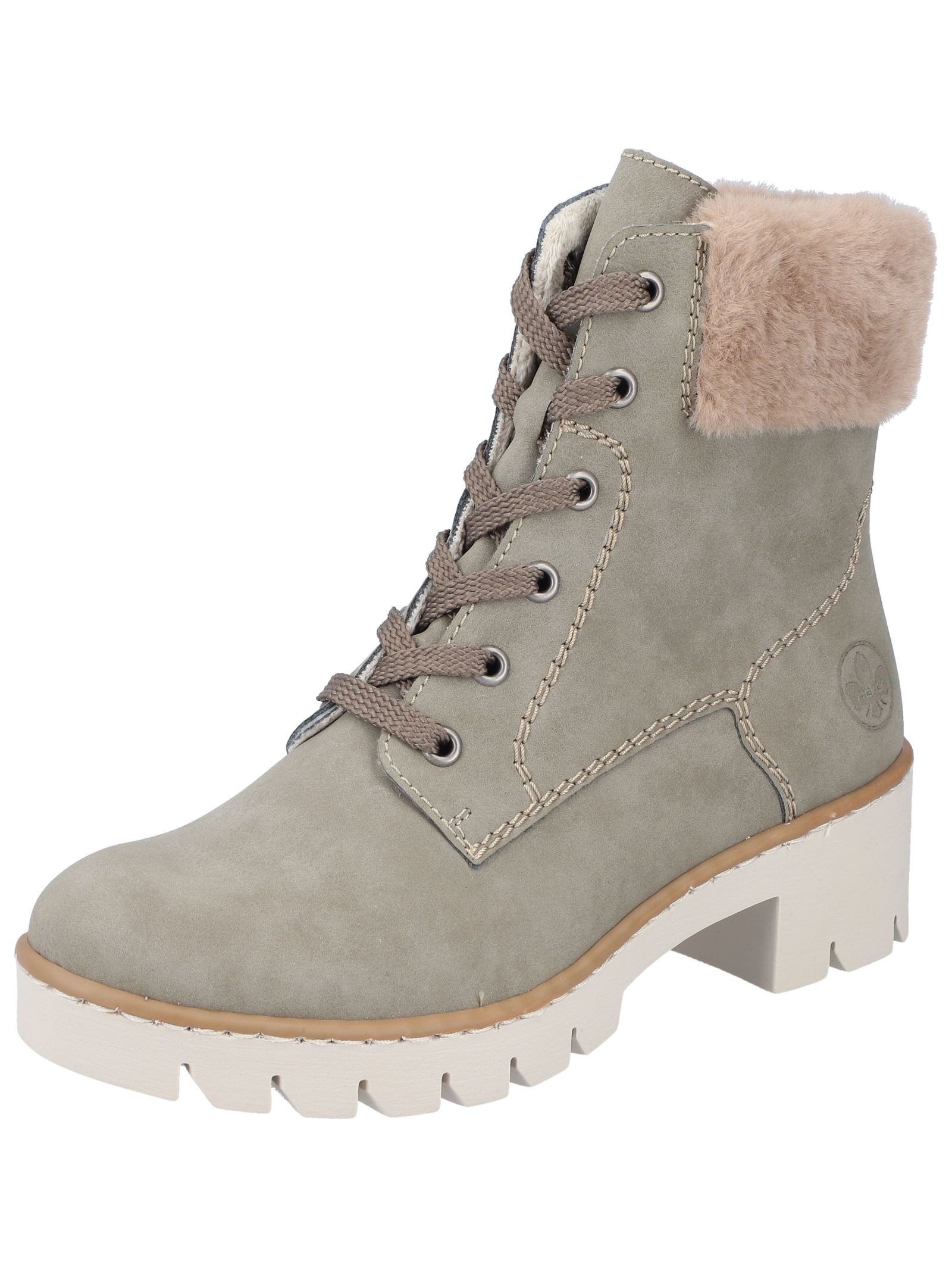 Stiefelette Lederimitat Schnürstiefelette