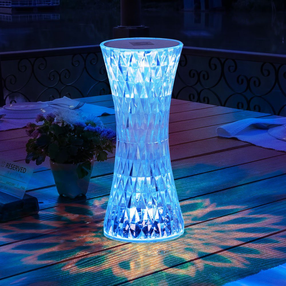 Kristalleffekt Tischlampe Farbwechsel Farbwechsel, Dekolicht, LED Globo Dekolampe Tischleuchte RGB
